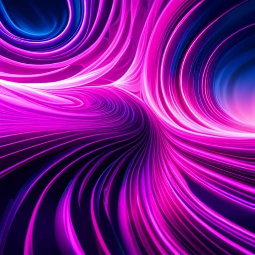 Pink and Purple Swirls in Synthwave Style