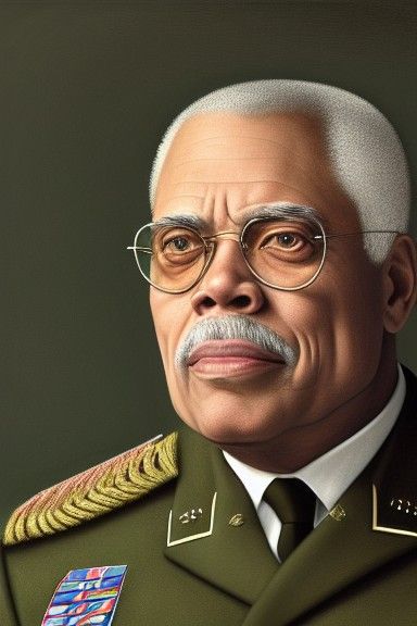 Five-Star General Portrait in Space, Photorealistic Concept ...