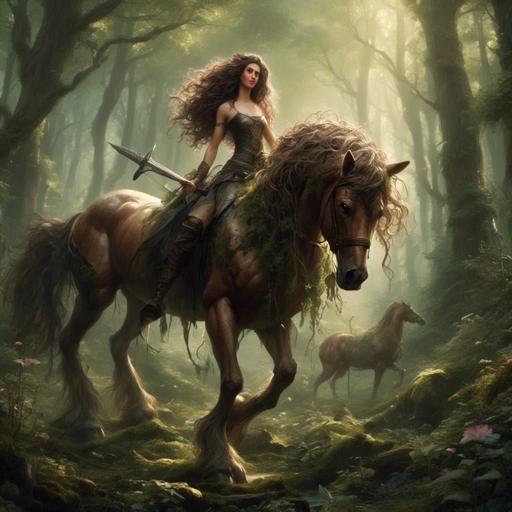 Enchanting Female Centaur in Forest