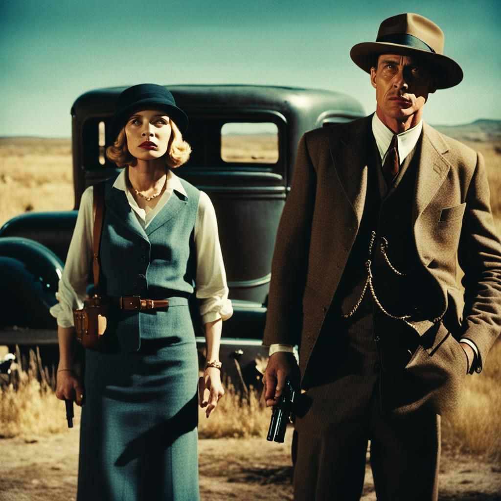 Bonnie and Clyde: Cinematic Film Still
