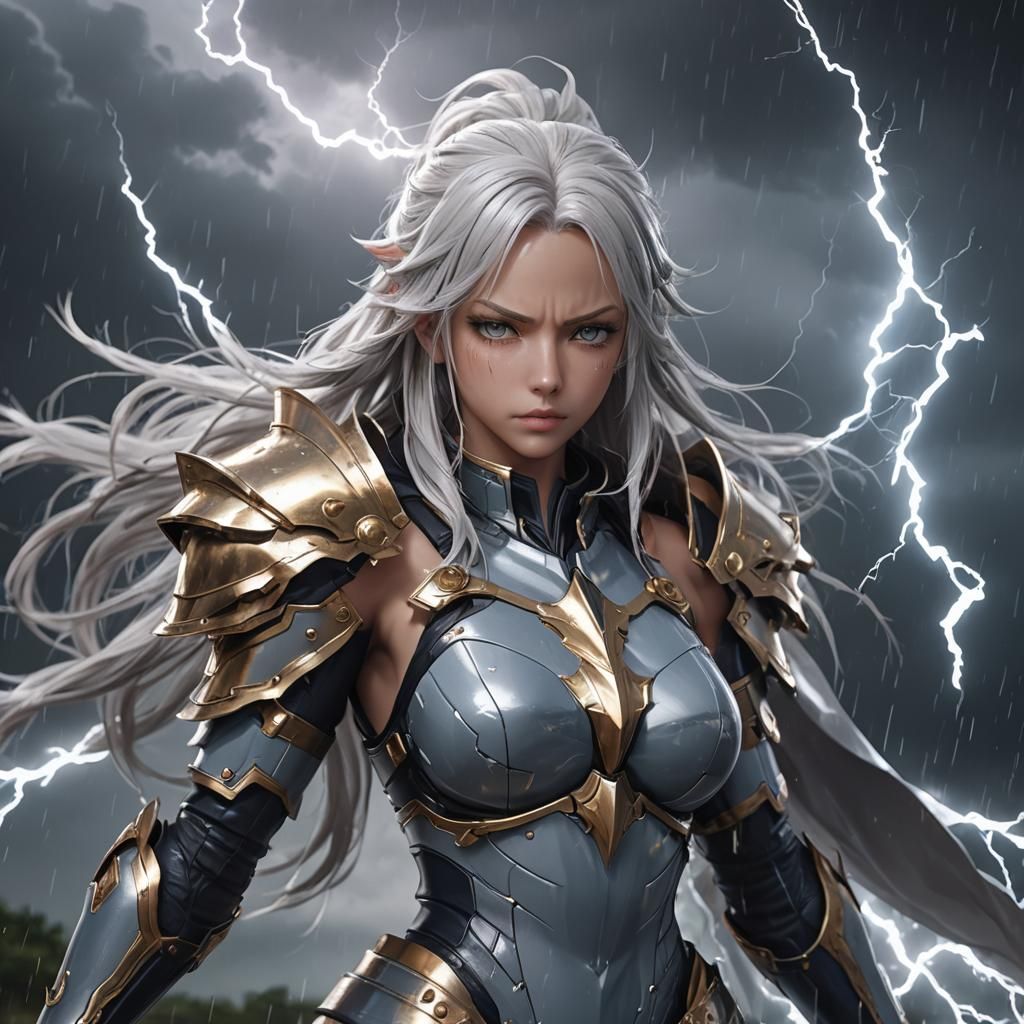 Detailed 3D Anime Storm Shield Concept Art