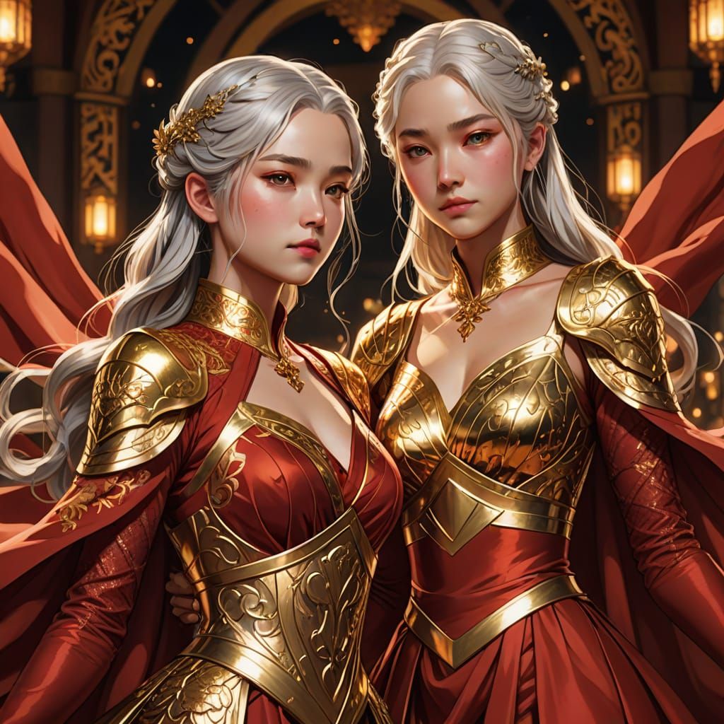 Aérea and Rhaella Targaryen