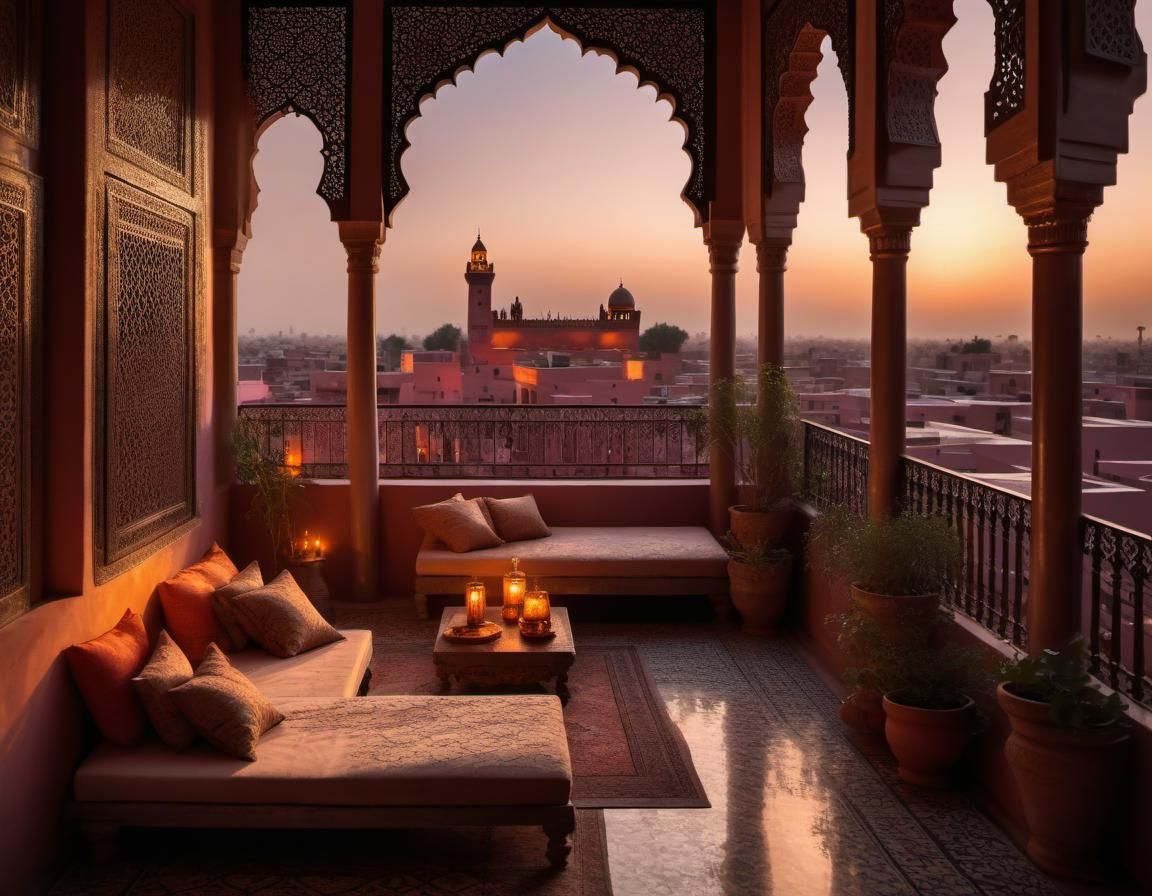 Magic Hour Over Marrakesh Loggia