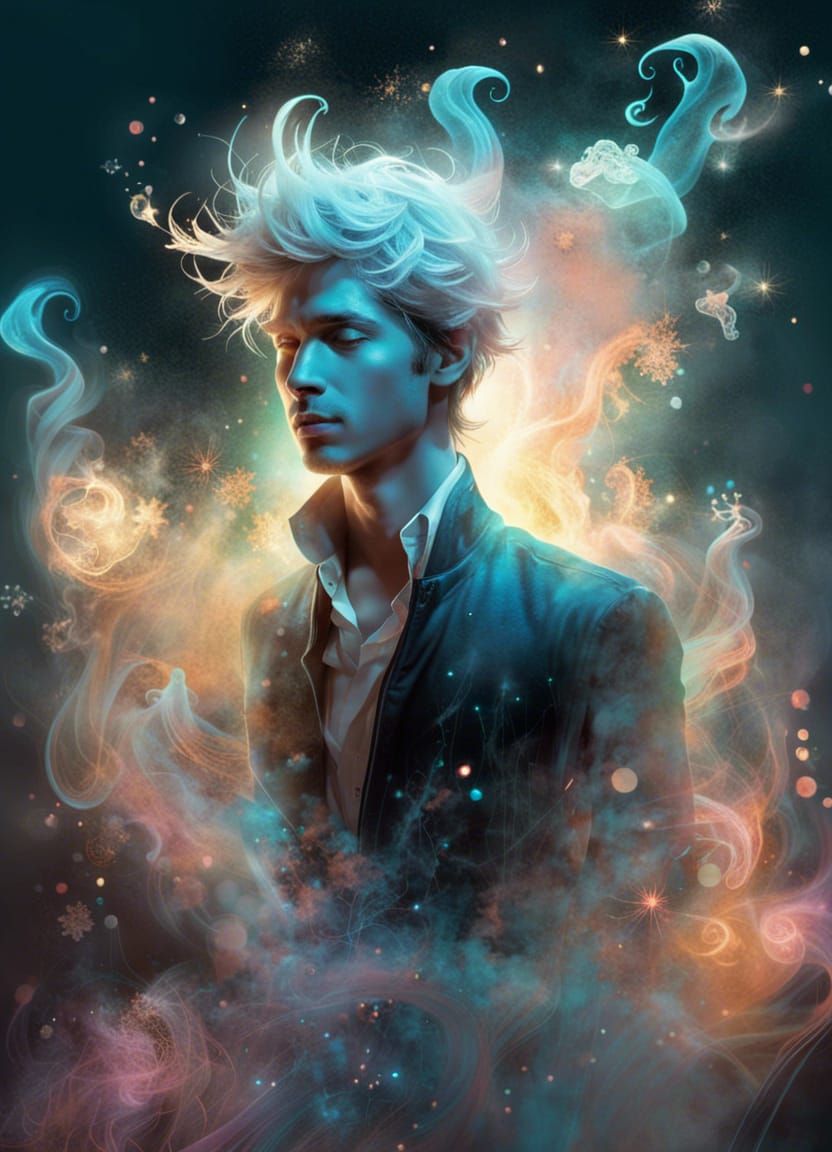 Fairytale Prince at Twilight with Ethereal Spirits