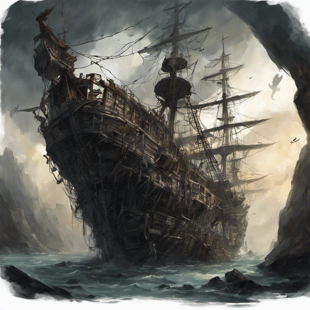 Sinister Ghost Pirate Ship Interior