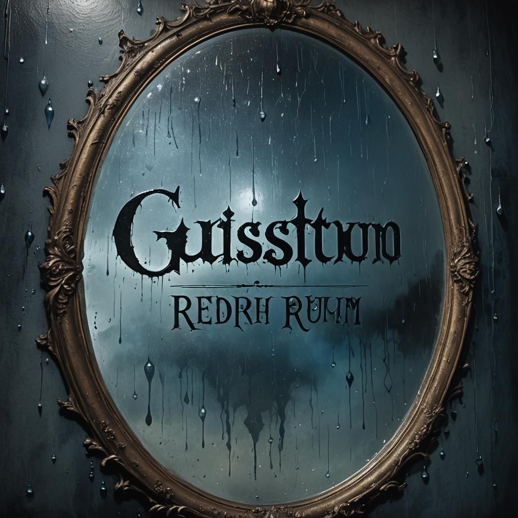 Eerie Mirror Message in Dark Fantasy Style