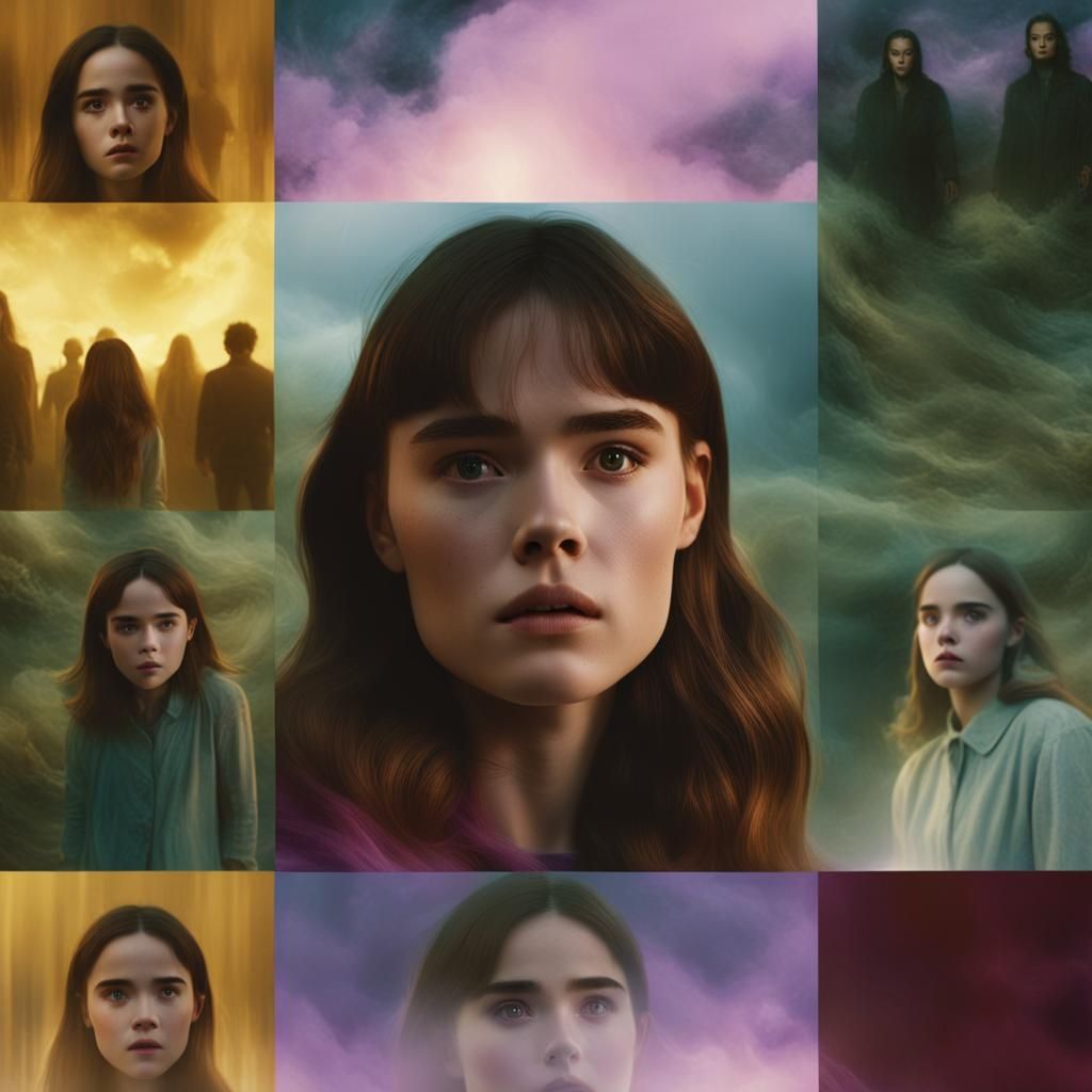 Ethereal Horror Film Still with Dimension Portal