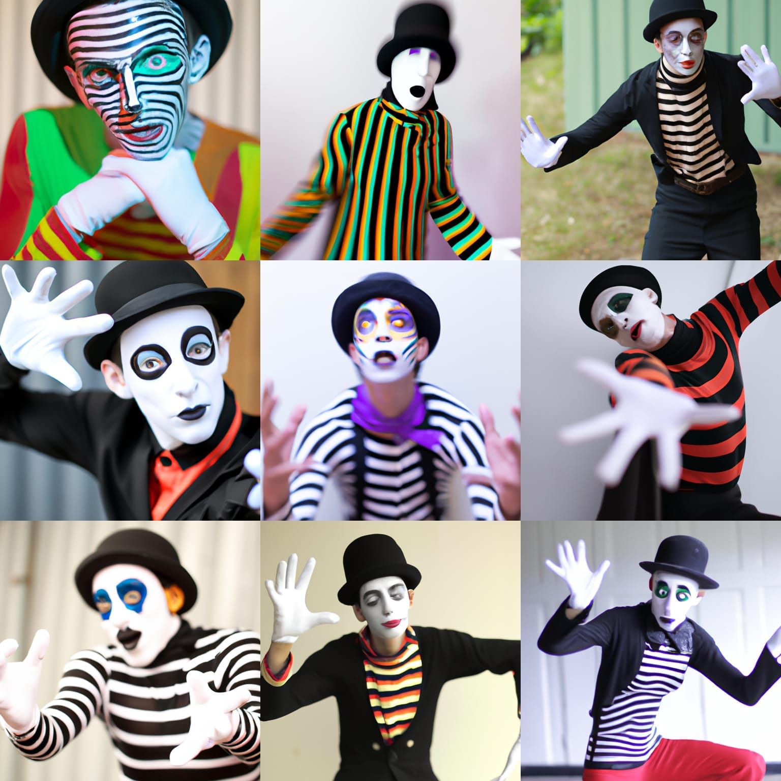 Psychedelic Melting Mime in Hypnotic Spiral