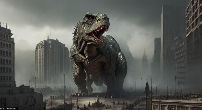 T Rex Rampage in Modern European City