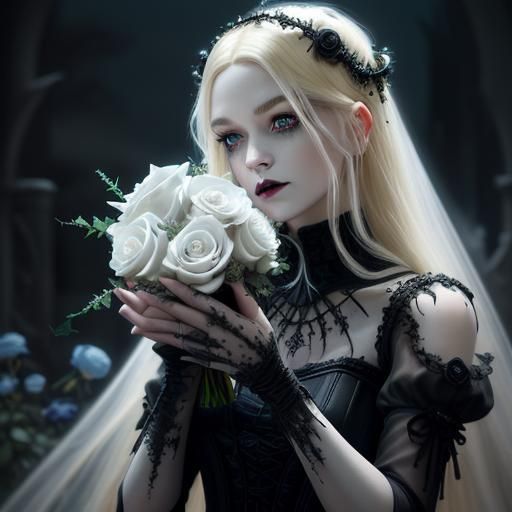 Gothic Vampire Princess in Dark Fantasy Art