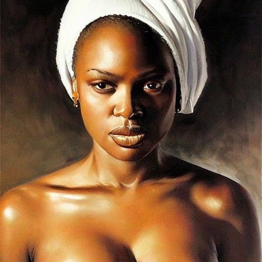 Austerely Beautiful Love: Oil Painting