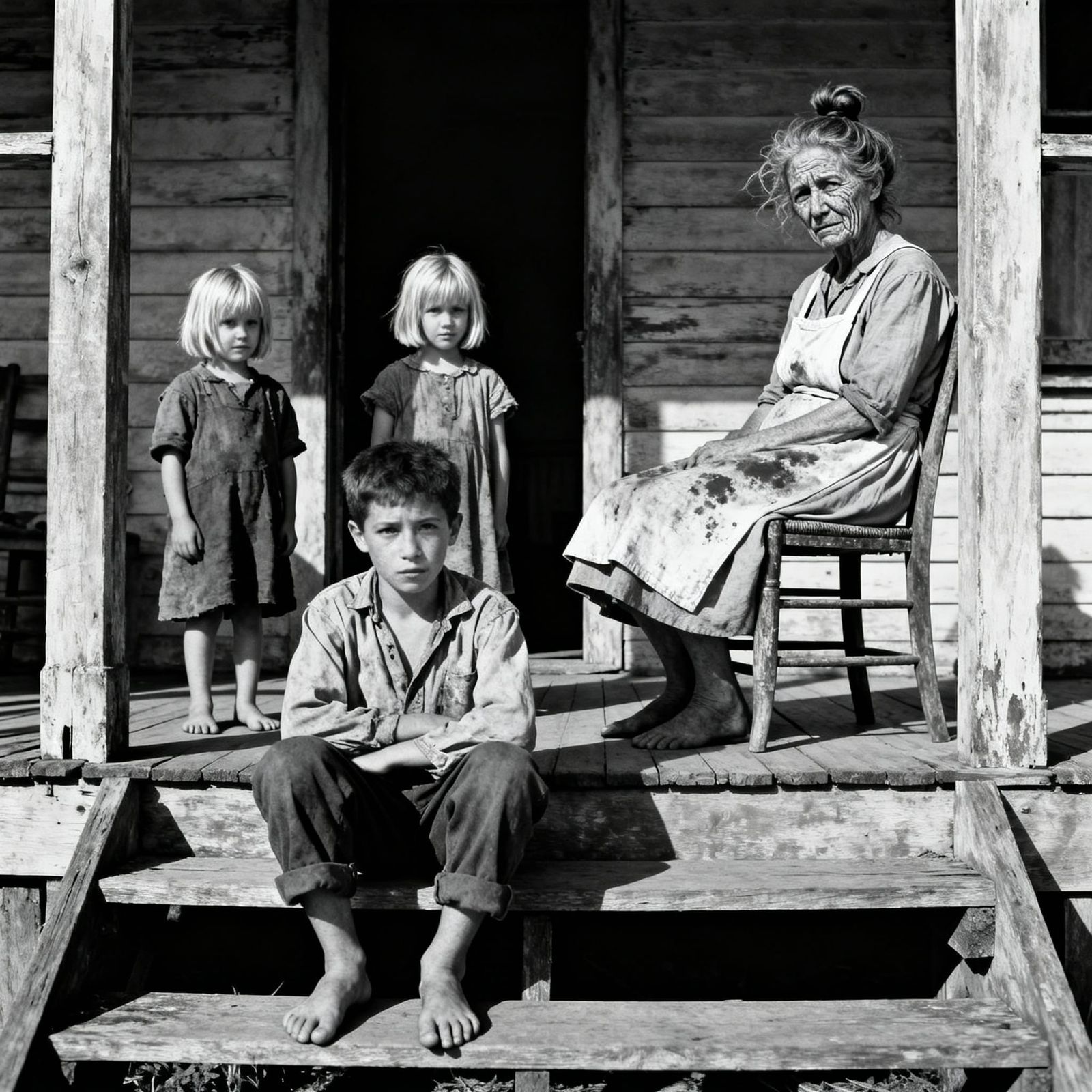 Dust Bowl Family Portrait: Great Depression Resilience