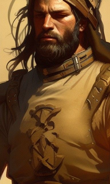 Medieval Soldier Portrait in Hyperdetailed Style