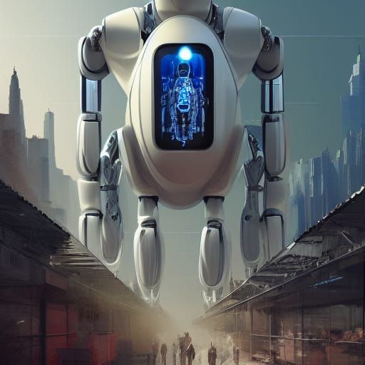 Robots in Glass: Intricate Machinery Concept Art