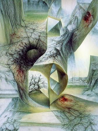Surreal Mathematical Wound with Impossible Geometry