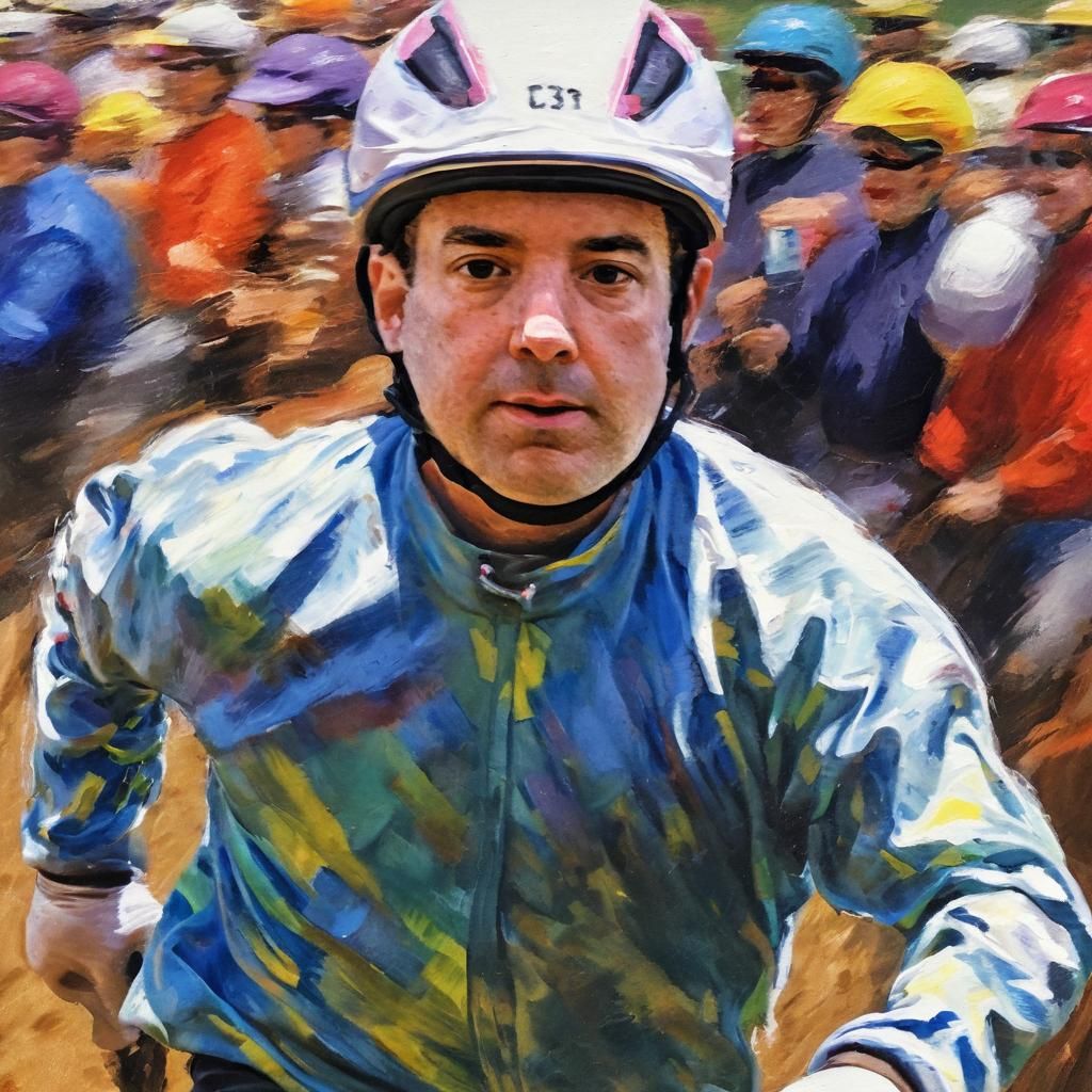 Kentucky Derby Horse Race in Impressionist Style