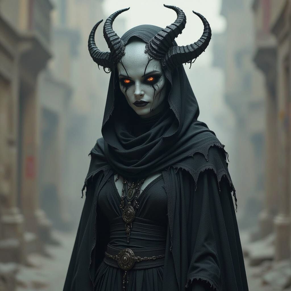 Demonic Goblin in Biomechanical Style