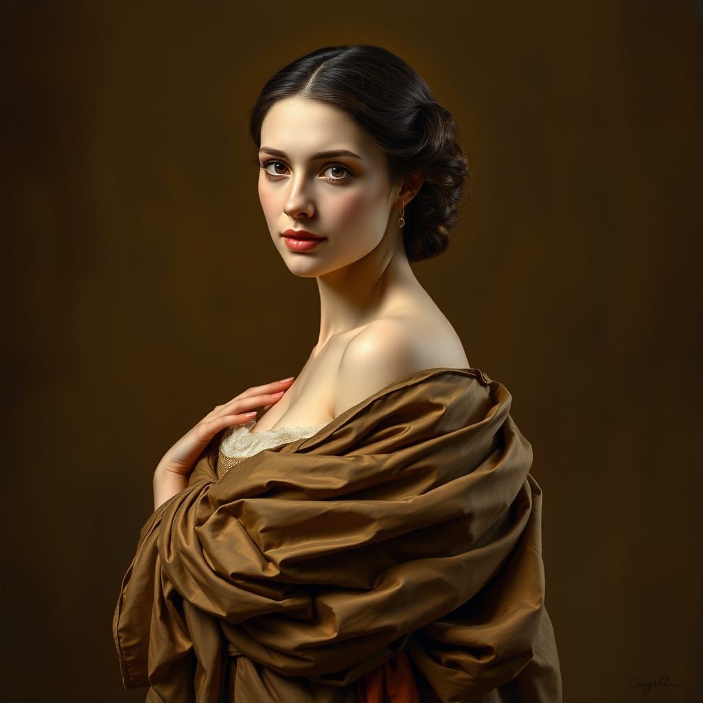 Renaissance Woman in Golden Light