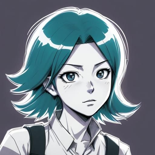 Dynamic Manga Portrait in My Hero Academia Style