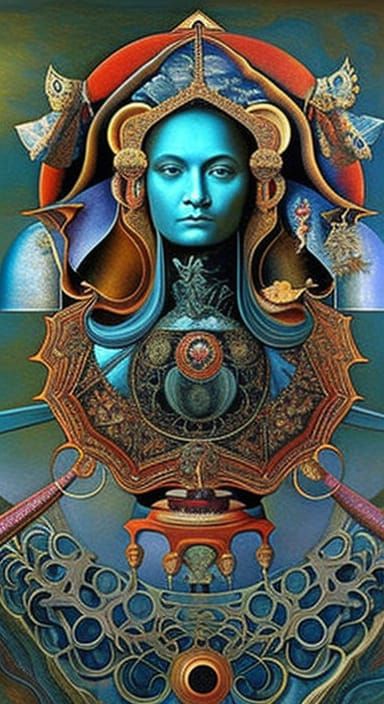 Surreal Fractal Alternate Reality in Gothic Style