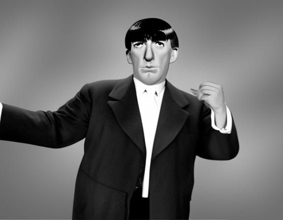 Moe Howard as Donald Trump Caricature