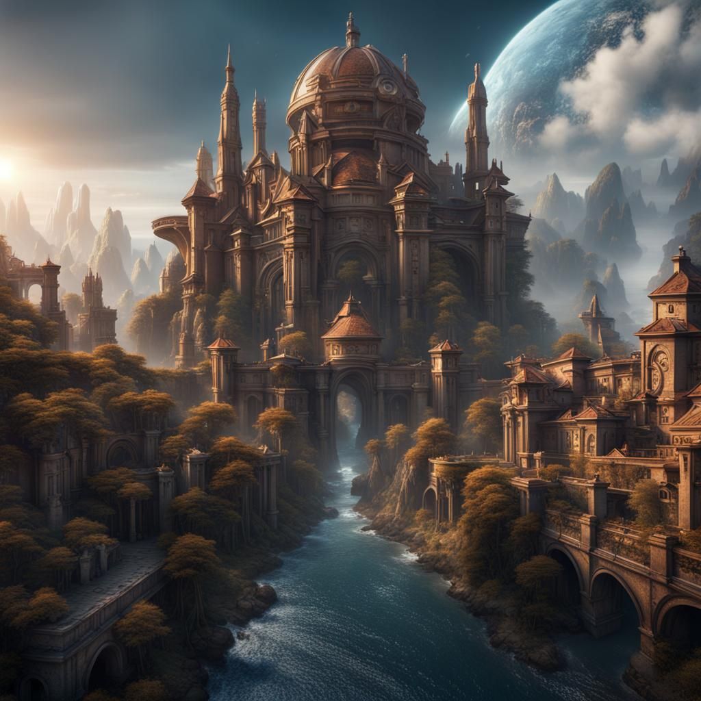 AI Video Creation in a Detailed Matte Painting