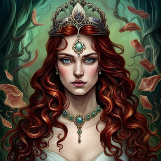 Regal Queen of Delirium in Fantasy Art