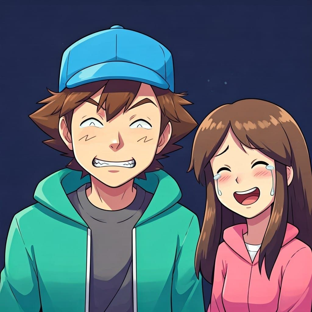 Comical Pokemon Trainer Makes Goofy Face
