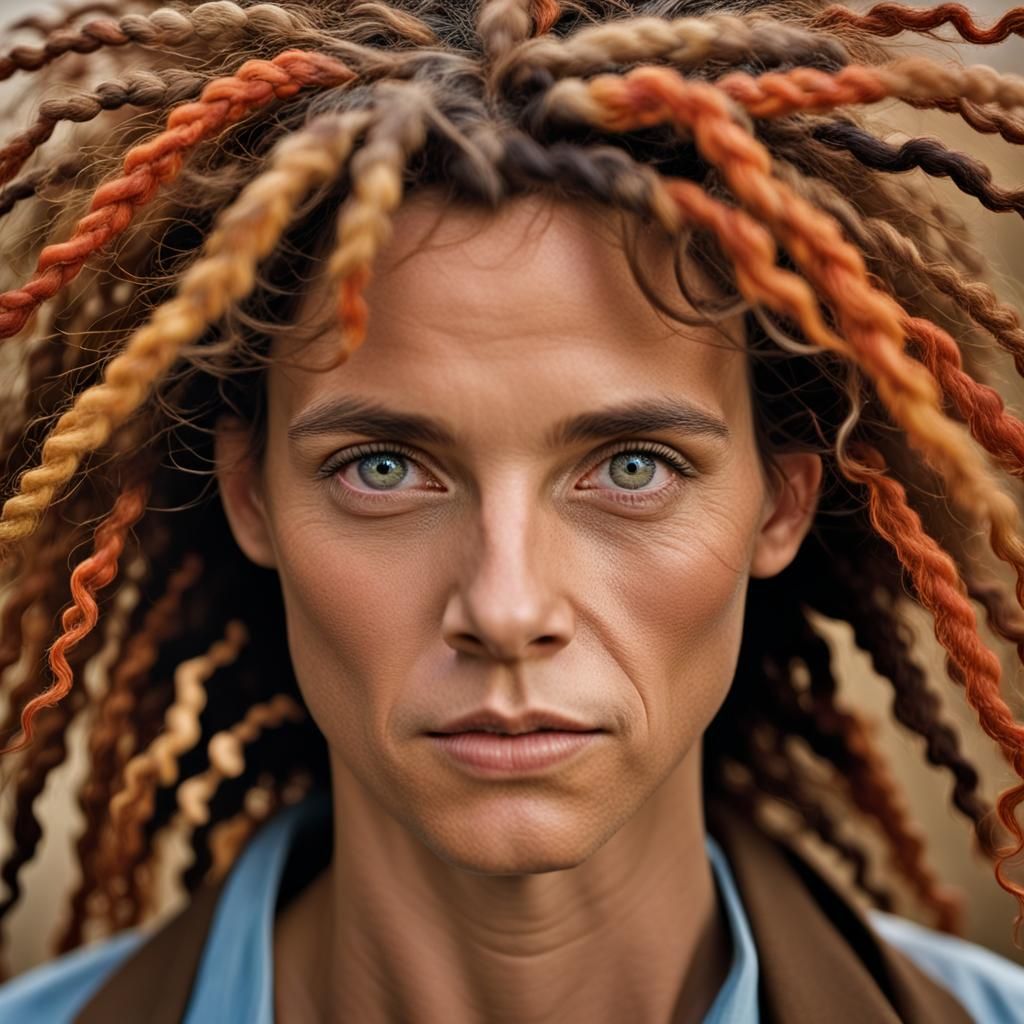 Windblown Curls: Professional Studio Portrait