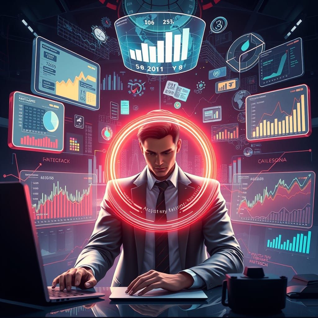 Futuristic Financial Strategist Dominates Market with Dispos...