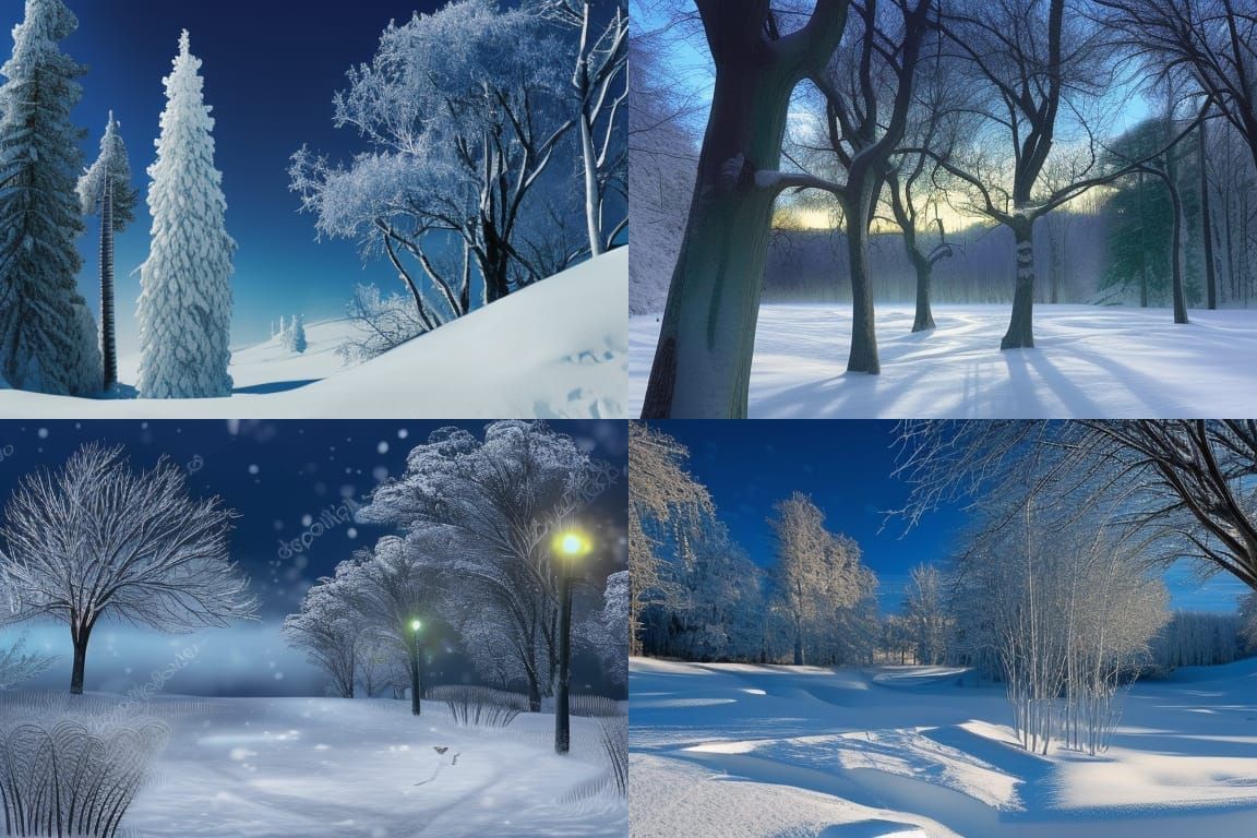 Peaceful Winter Landscape in Gentle Light