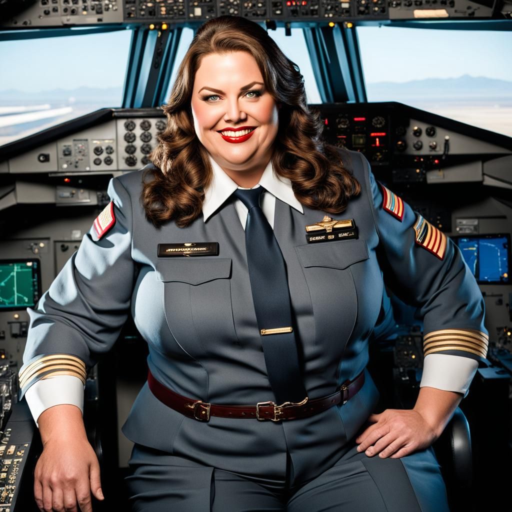 Handsome Pilot in Commercial Jet Cockpit