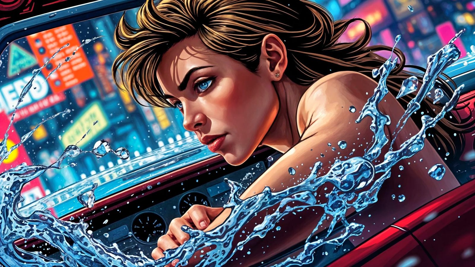 Hyperrealistic Portrayal of a Woman Embracing Her Free-Spiri...