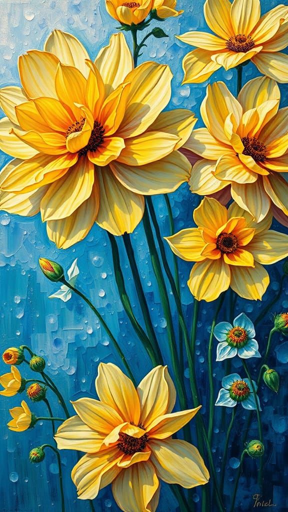 Flowers Just Beginning to Open Claude Monet complementary co...