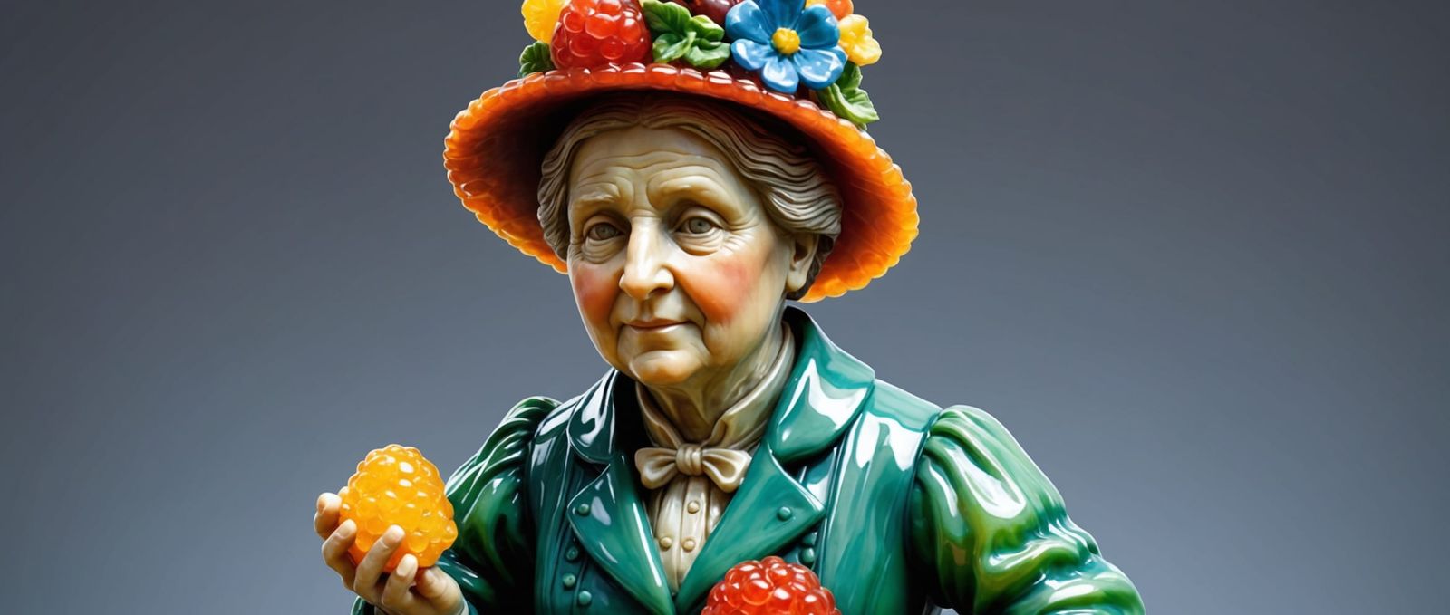 Jelly Woman Sculpture Inspired by Beatrix Potter