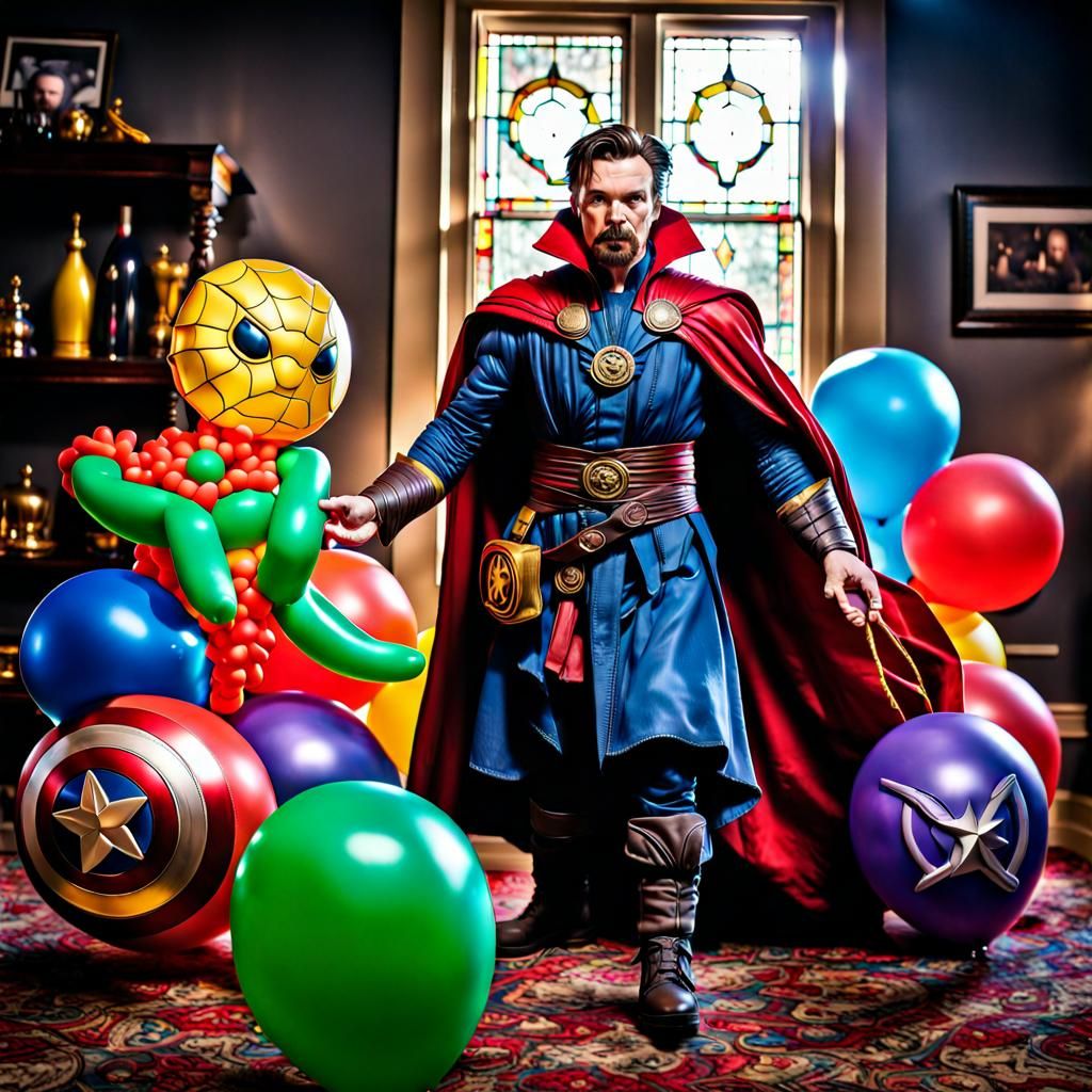 Doctor Strange Conjures Avengers Balloons for Party