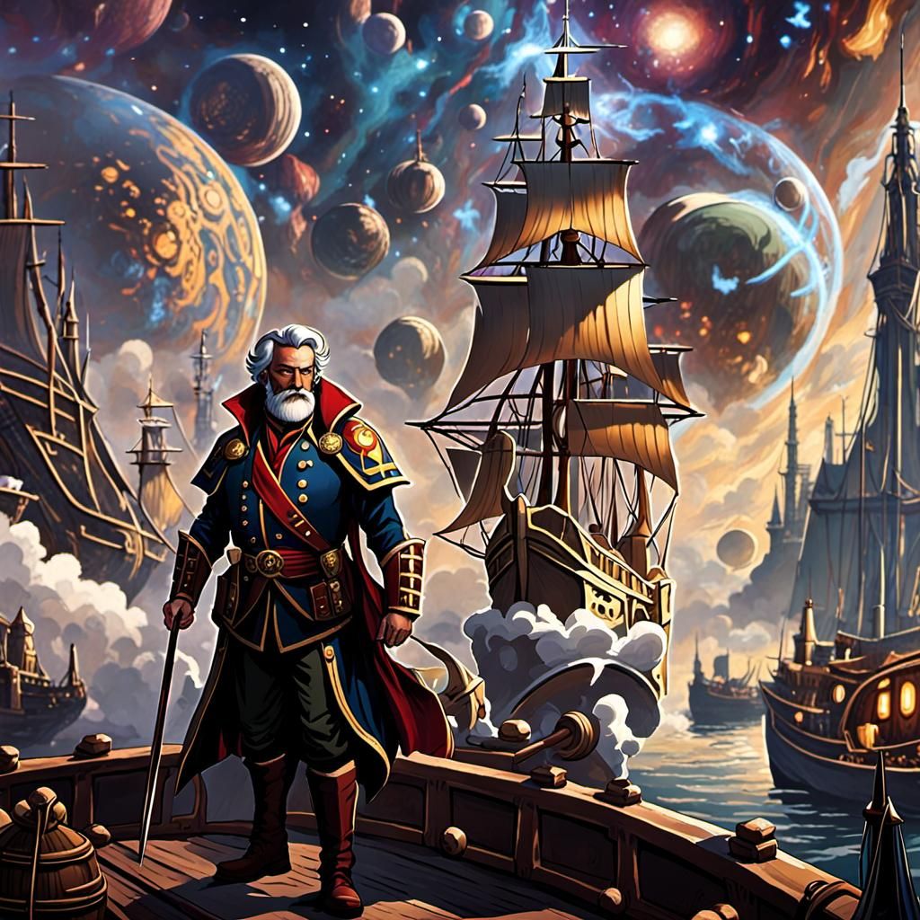 Halfling Captain Visits Starhaven Port in Astral Plane