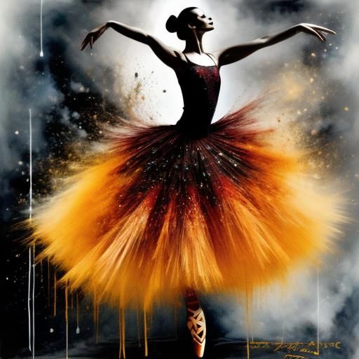 Elegant Ballerina in Classic Ballet Pose