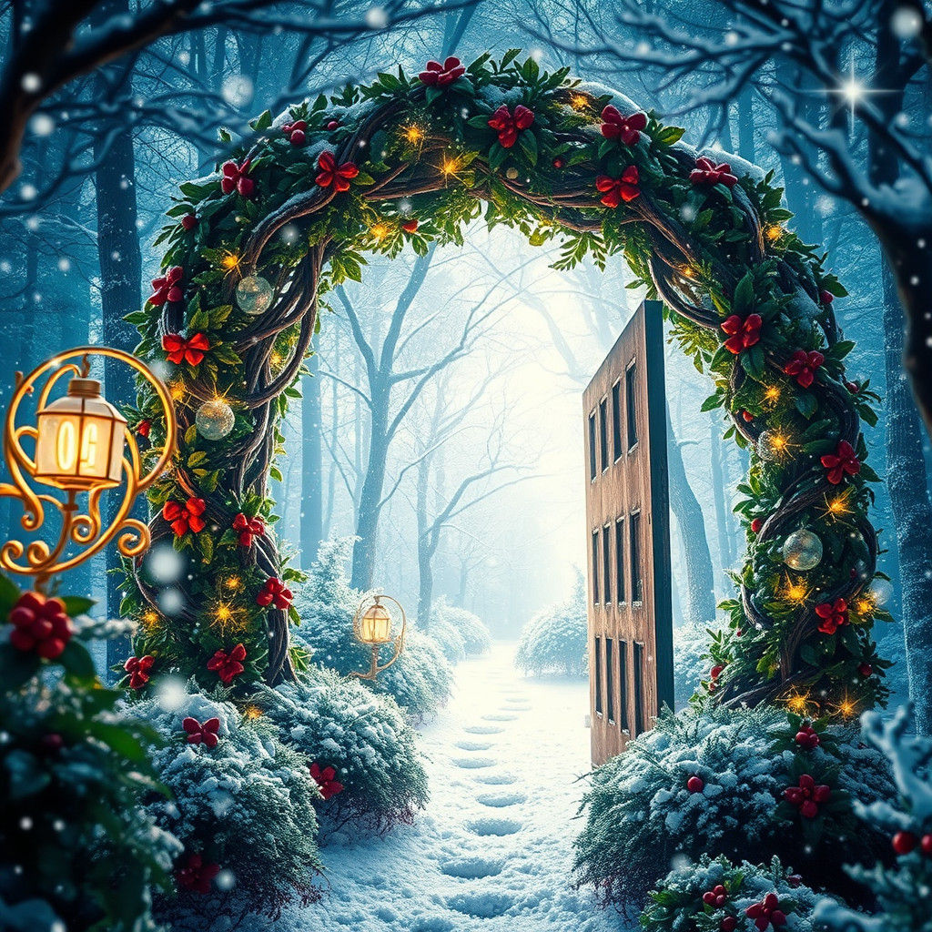 Enchanted Winter Wonderland: A Fractal Gateway in HDR