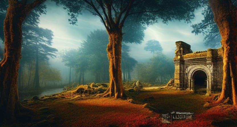 Enchanted Autumn Forest Ruins: King Arthur's Tomb