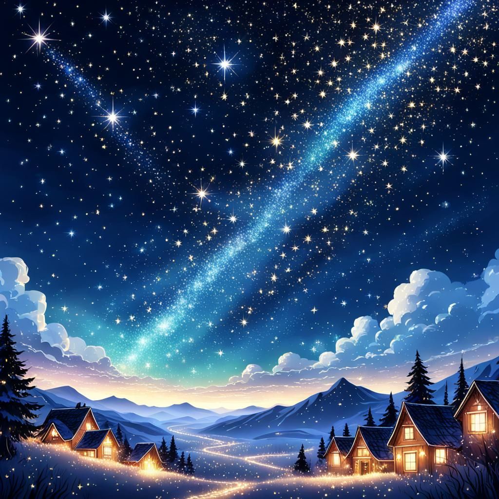 Glittering Stars Fill the Sparkling Sky