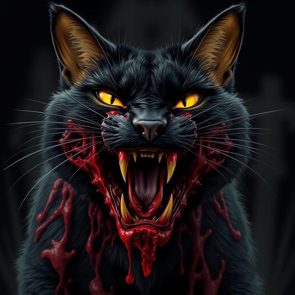 Majestic Black Cat Transformed into Malevolent Pet Cemetery ...