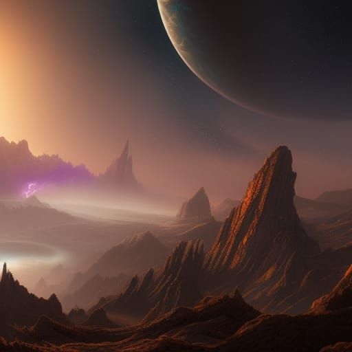 Andromeda Galaxy: Detailed Fantasy Concept Art