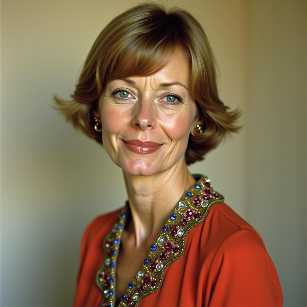 Maggie Smith Portrait, 1972, Vintage Photography Style