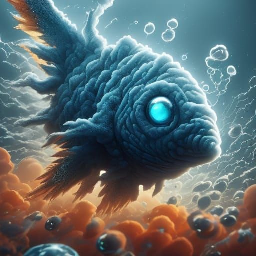 Ethereal Fish in Dreamlike State, Surrealist Masterpiece