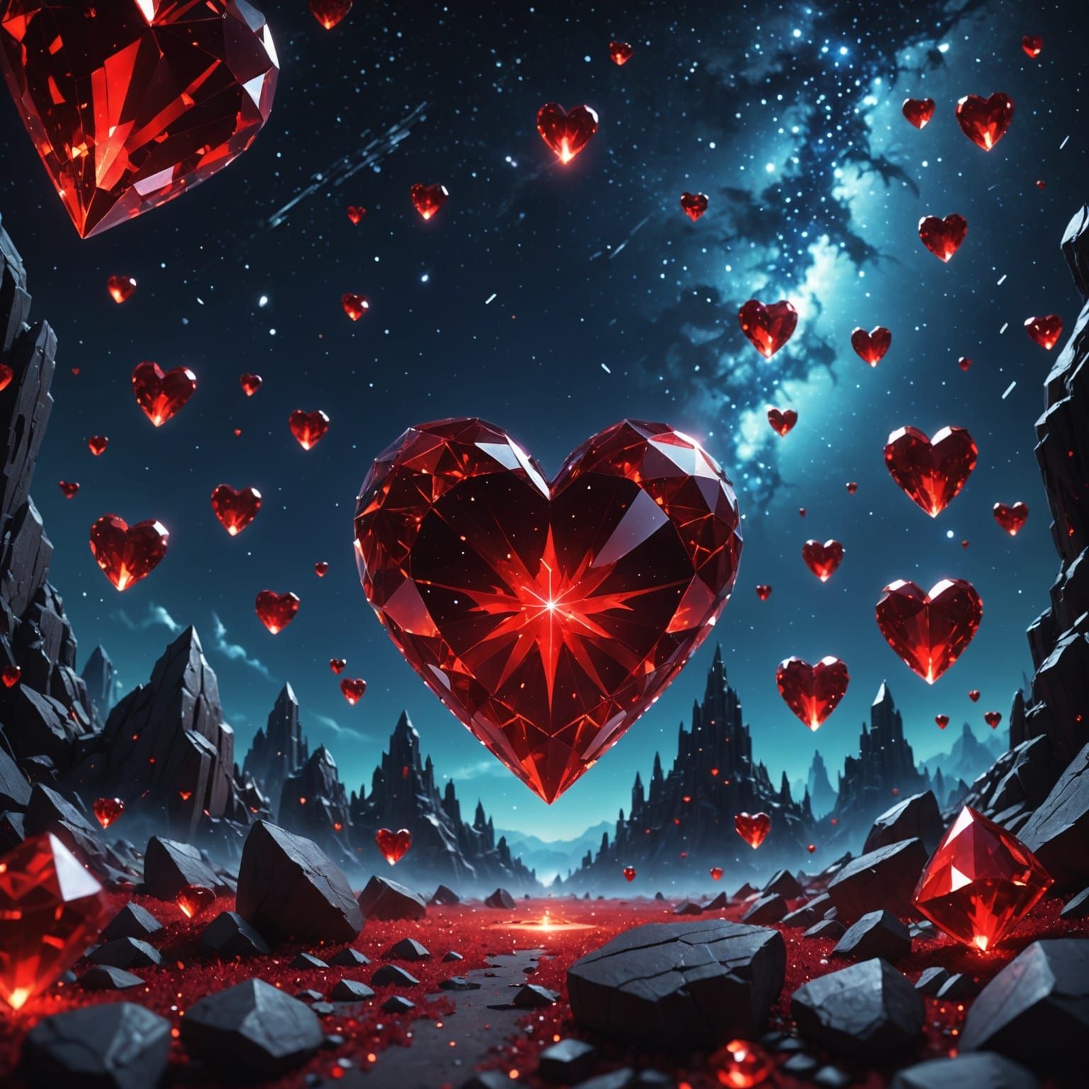 Celestial Crystal Heart Splendor