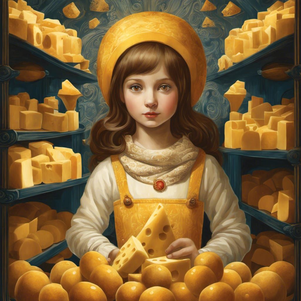 Cheese Girl in a Cheese World: Illustrative Art