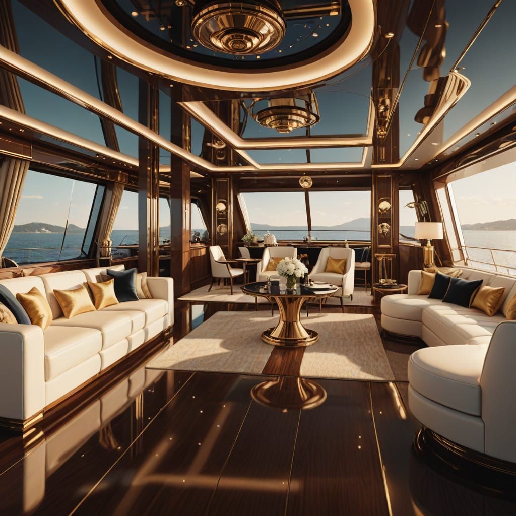 Luxury yatch interior