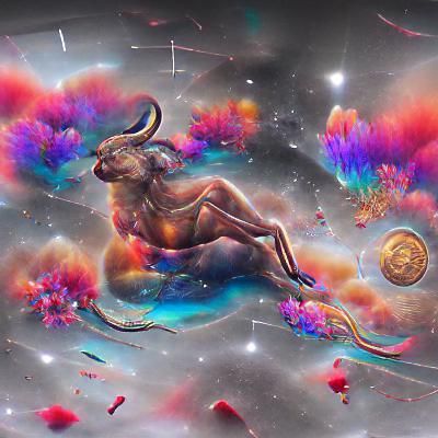 Holographic Aries in Cosmic Astral Illustration
