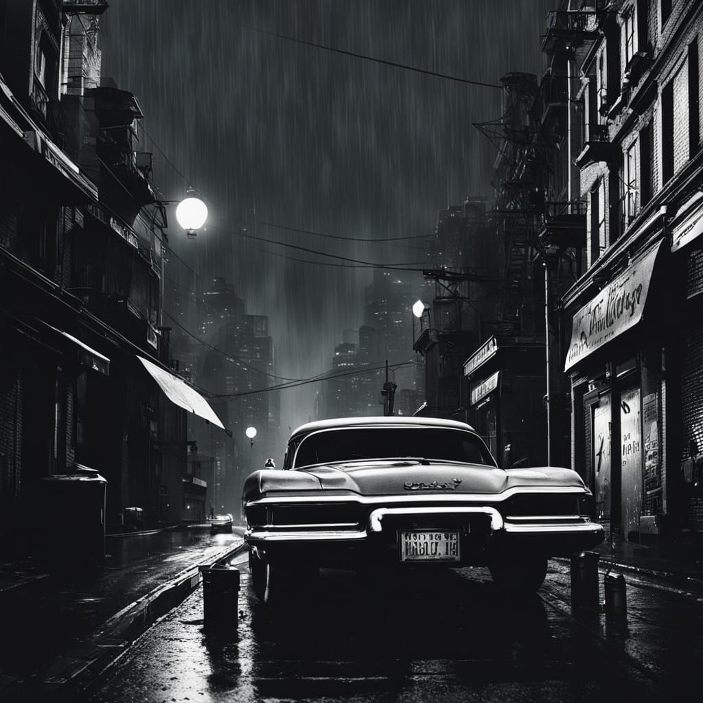 Anthropomorphic Viper Detective in Noir Alleyway